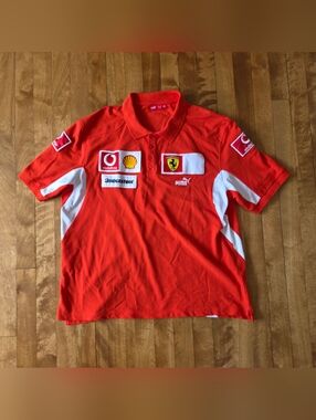 Scuderia Ferrari F1 Puma Polo Shirt Mens sz XL Pit Crew Formula 1 Authentic 2005
